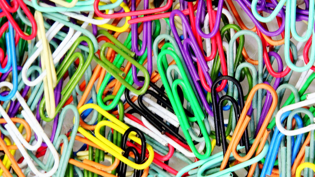 Bunte Büroklammern