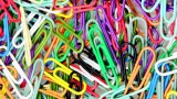 Bunte Büroklammern