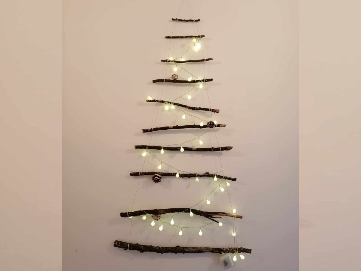 Kreative Alternative zum Weihnachtsbaum basteln.