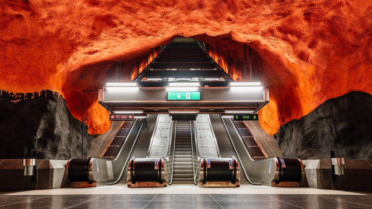 Kuriose Fakten über Schweden: So sieht der U-Bahnhof in Stockholm aus.