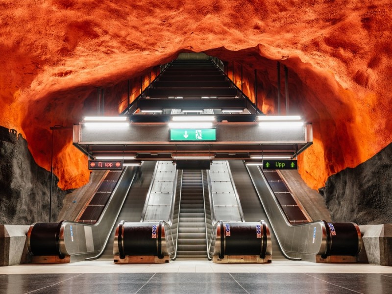 Kuriose Fakten über Schweden: So sieht der U-Bahnhof in Stockholm aus.