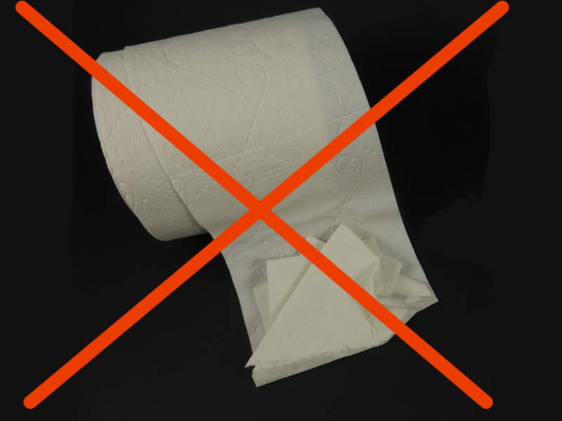 Kein Toilettenapapier