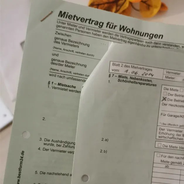 Mietvertrag für Wohnungen