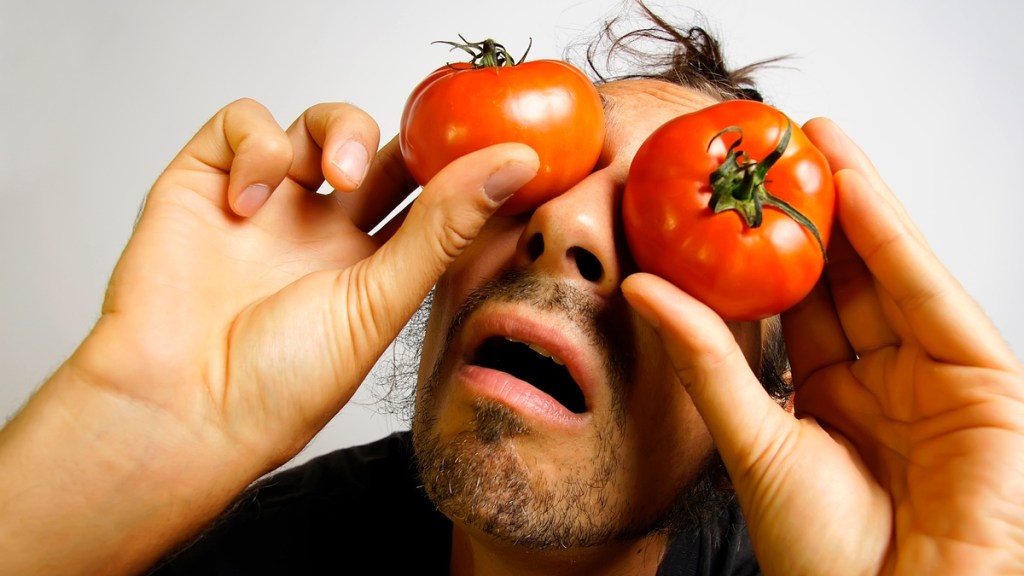 Redewendung: Tomaten auf den Augen haben.