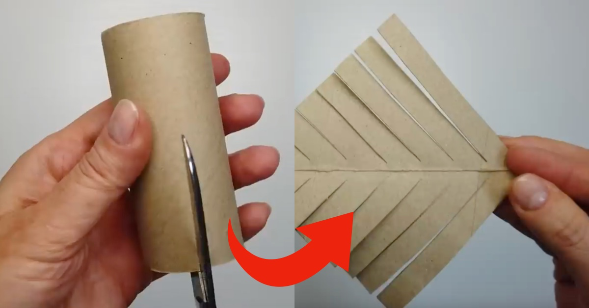 Basteln mit Klopapierrollen SchneeflockenStern für Weihnachten