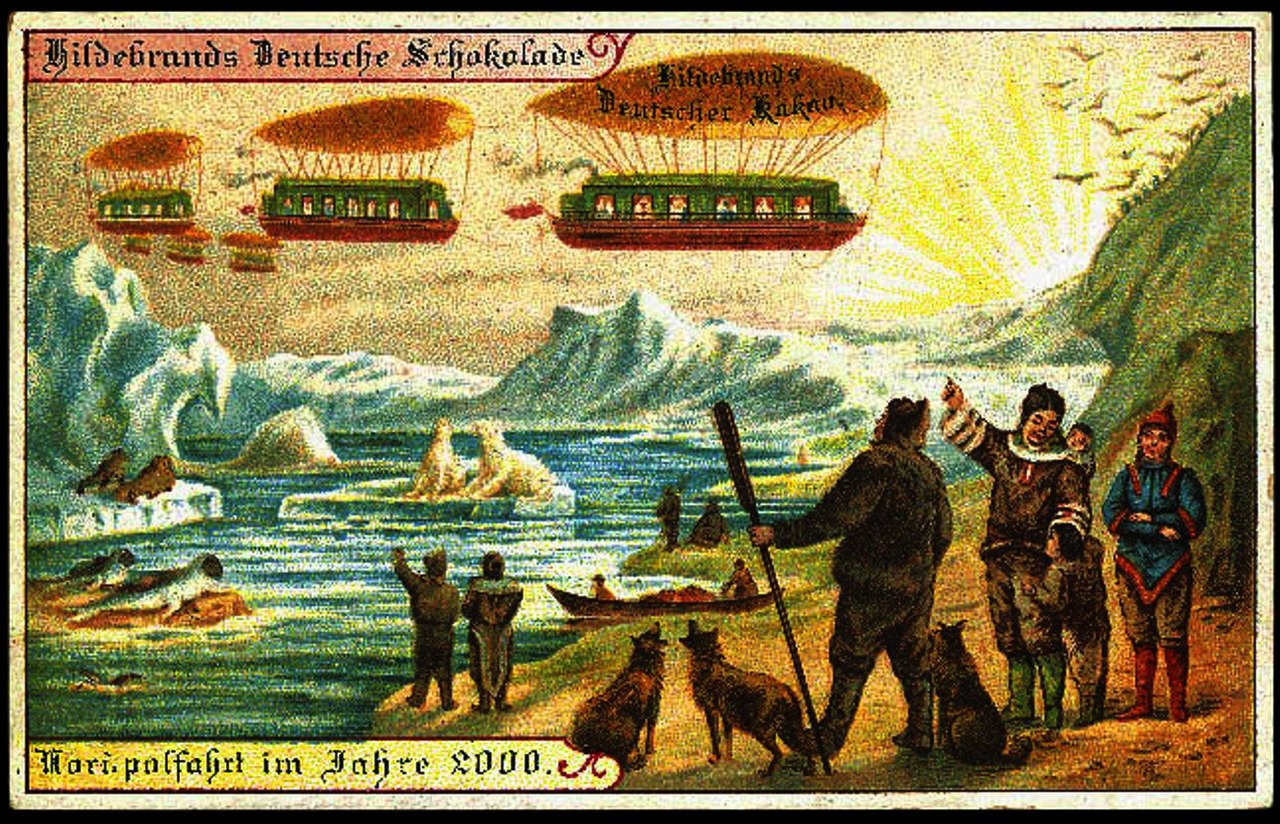 Zukunftsvision von 1900: Nordpolfahrt