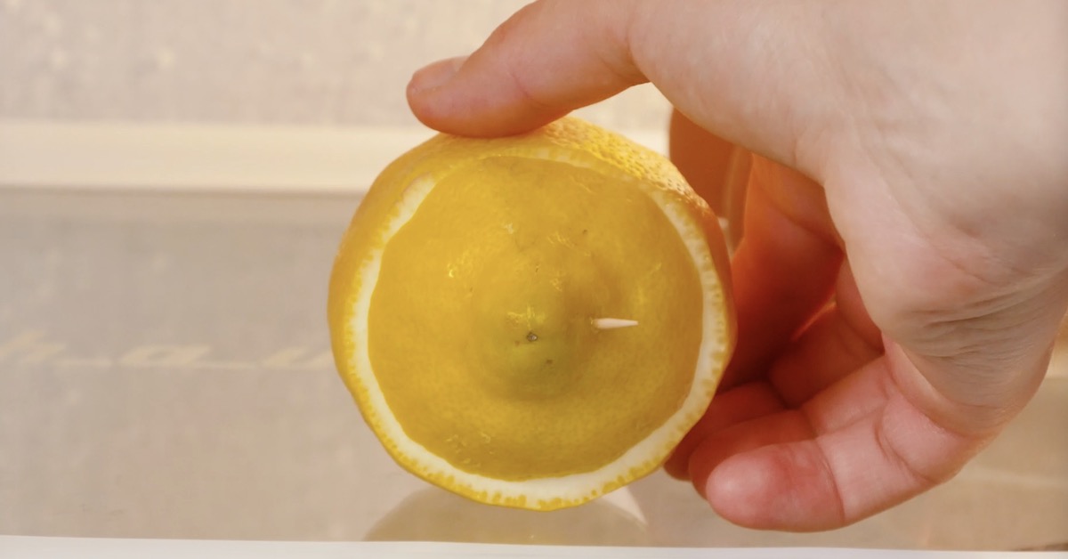 Mit einem Zahnstocher kannst du Obst wieder zusammenstecken und es so vor dem Austrocknen bewahren