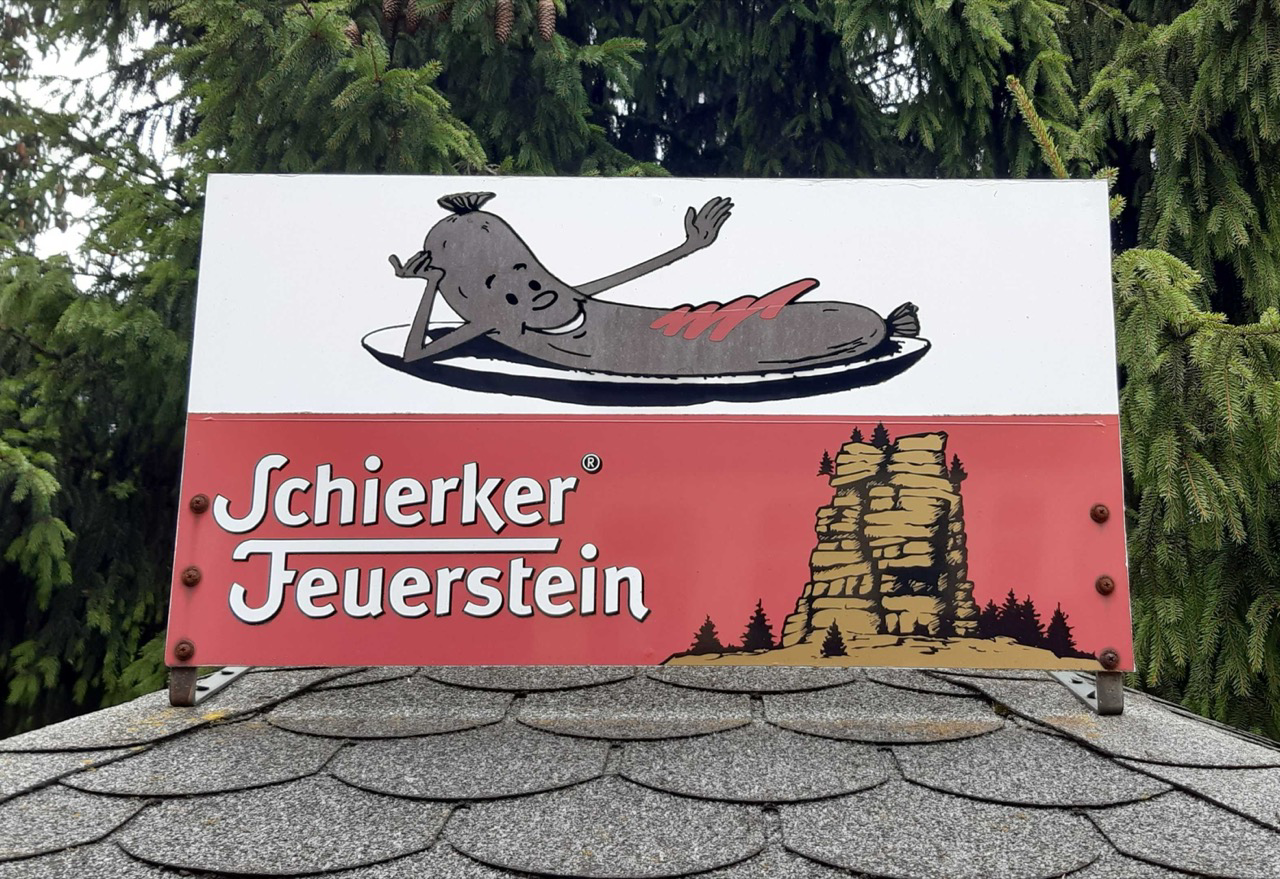 Bockwurst-Werbung im Harz
