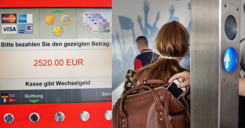 Parkautomat zeigt 2050 Euro an, einer Frau wird ein Handy aus dem Rucksack geklaut.
