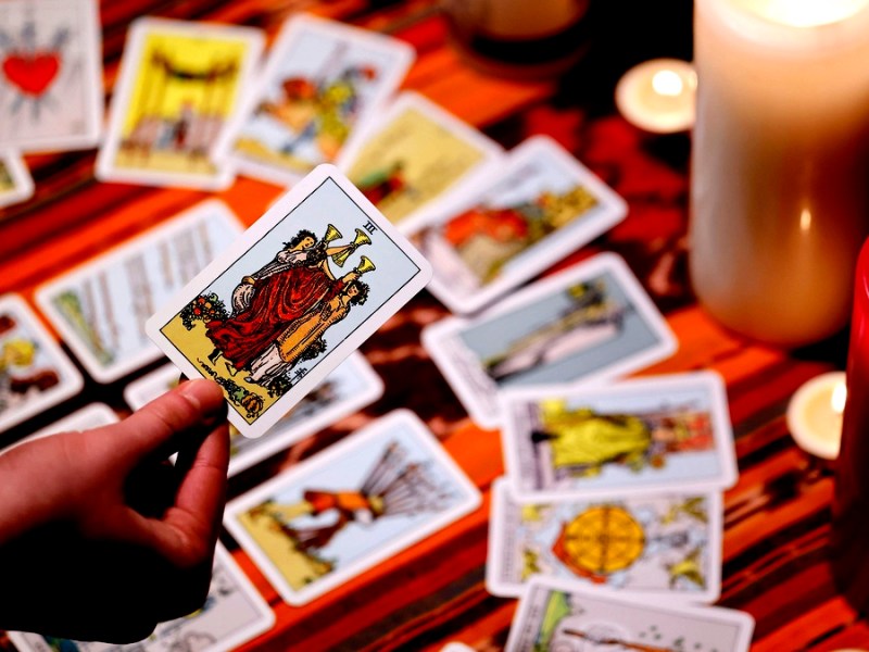 Ausgelegte Tarotkarten