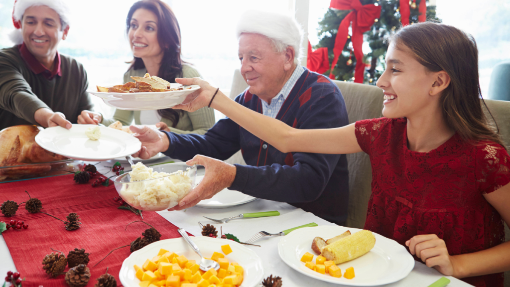 Familie Weihnachtsessen