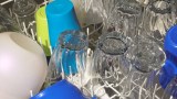 Eingeräumte Spülmaschine.