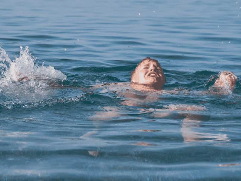 baden im Fluss