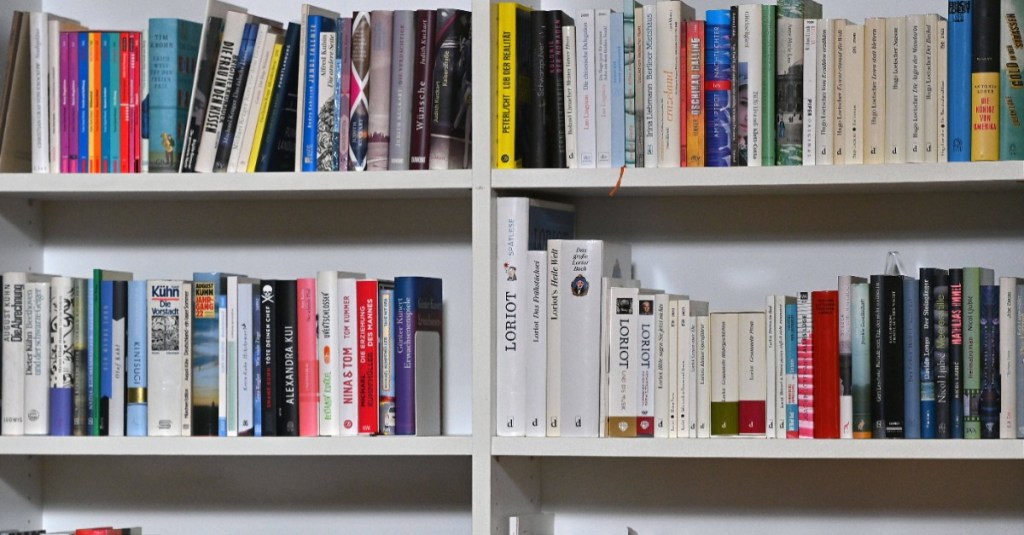 Bücherregal sortieren: Blick auf ein Bücherregal