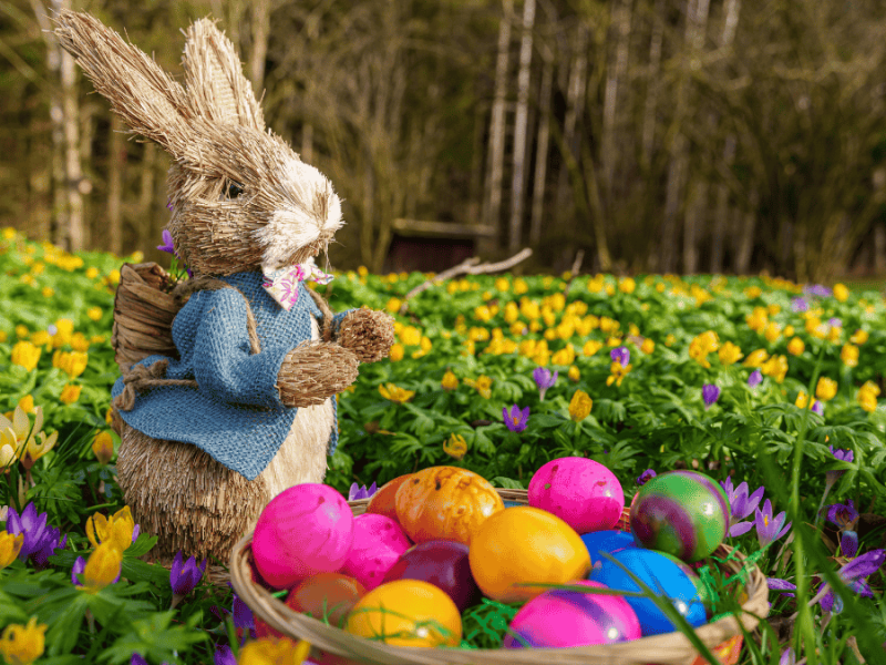 Osterhase bringt die Eier
