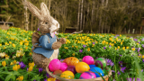 Osterhase bringt die Eier