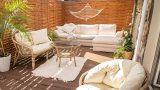 Ein Balkon im Boho-Stil
