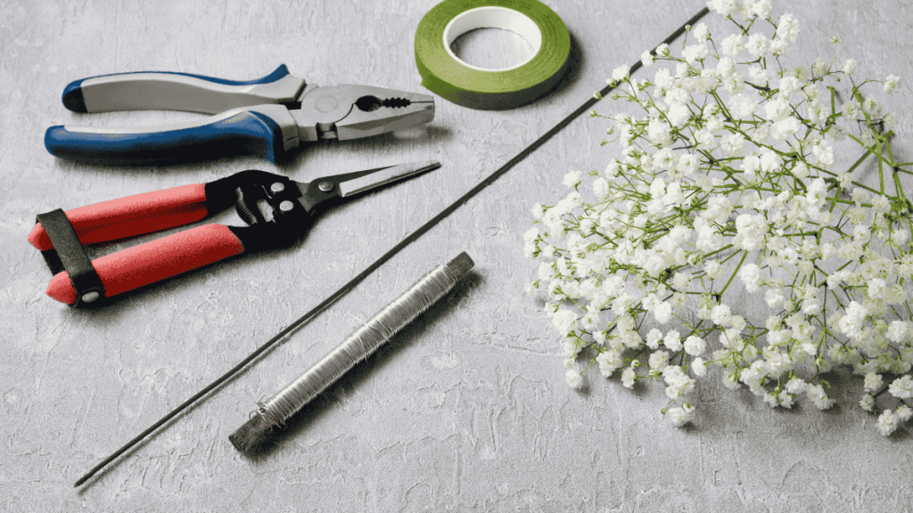Material zum Blumenkranz binden
