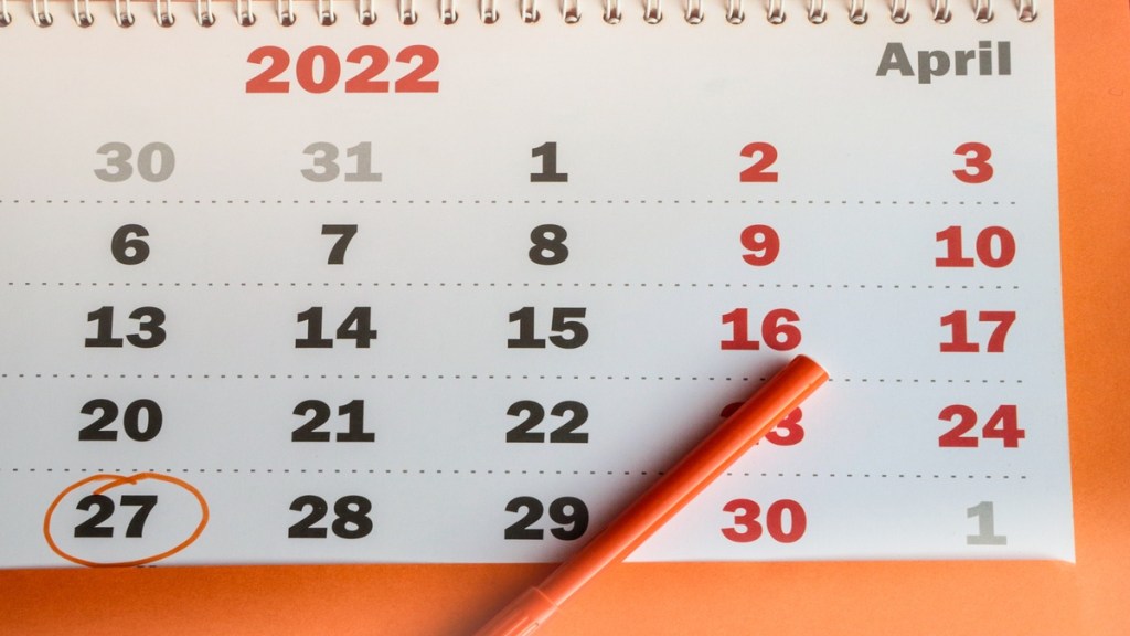 Abgelaufener Kalender