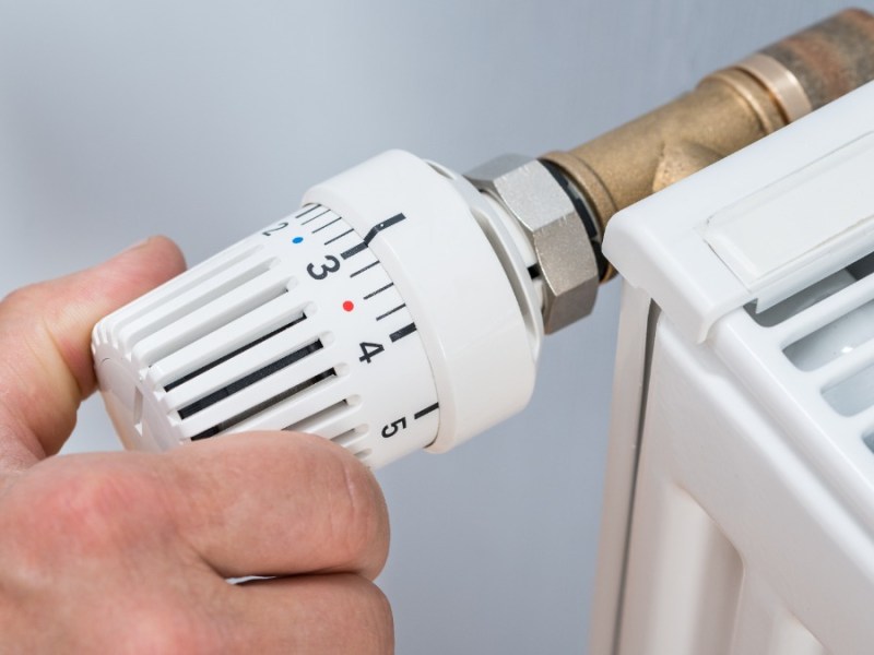 ein Heizungsthermostat