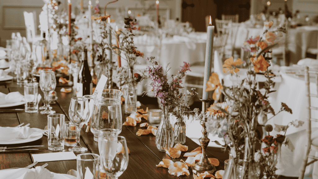 Wildblumen, Tischdeko Hochzeit, Boho